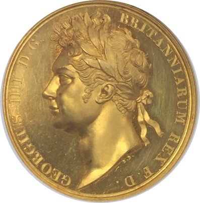 BRITISH HISTORICAL MEDAL 1821 G.BRIT GOLD GEORGE IV CORONATION【PF 62 CAMEO】